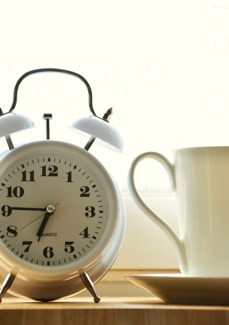 scheduling distraction coffee and clock
