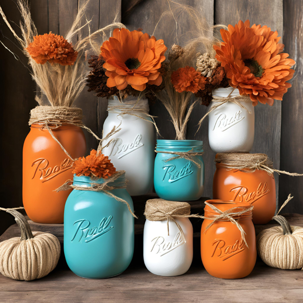 fall mason jar DIY craft ideas