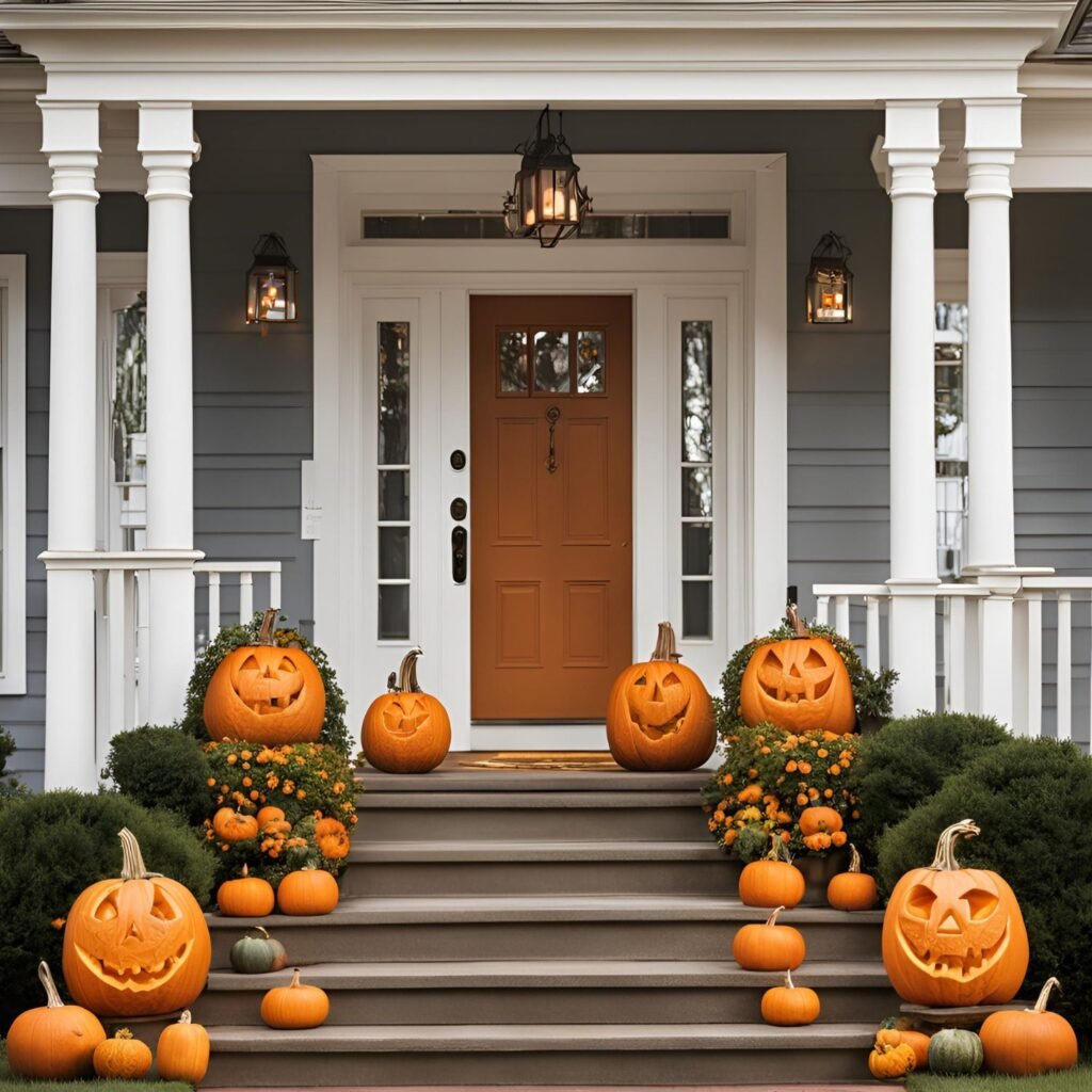 Jack-o'-Lantern Topiaries