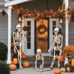 skeleton halloween porch decor