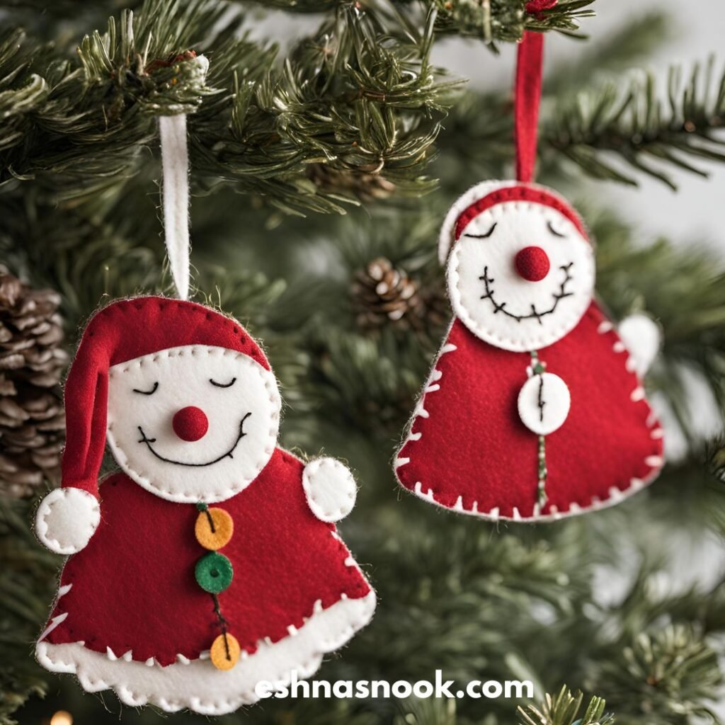 Christmas tree decoration ornaments felt character