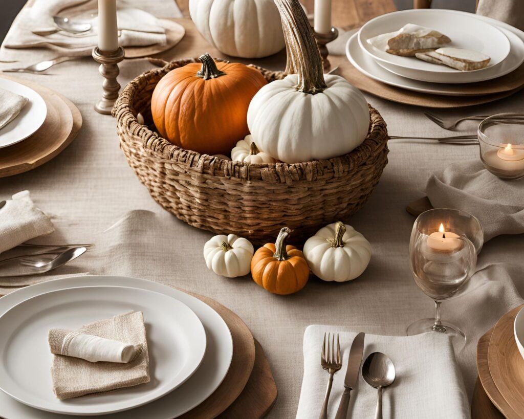 Thanksgiving Table decor Ideas minimal