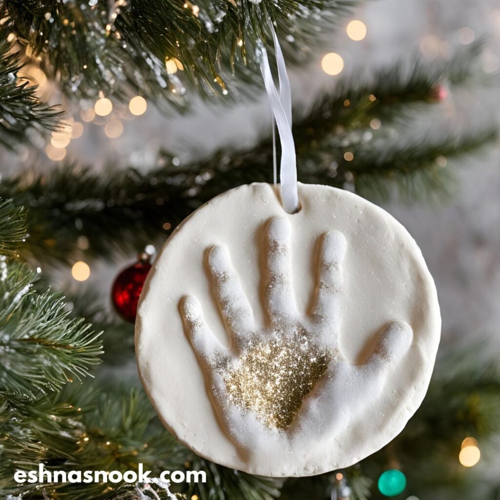 Christmas tree decoration ornaments handprint